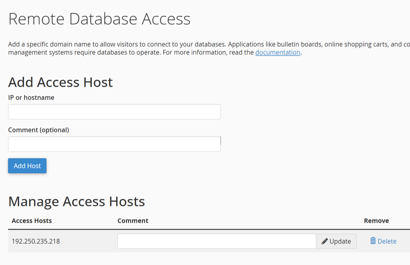 Remote Database Access