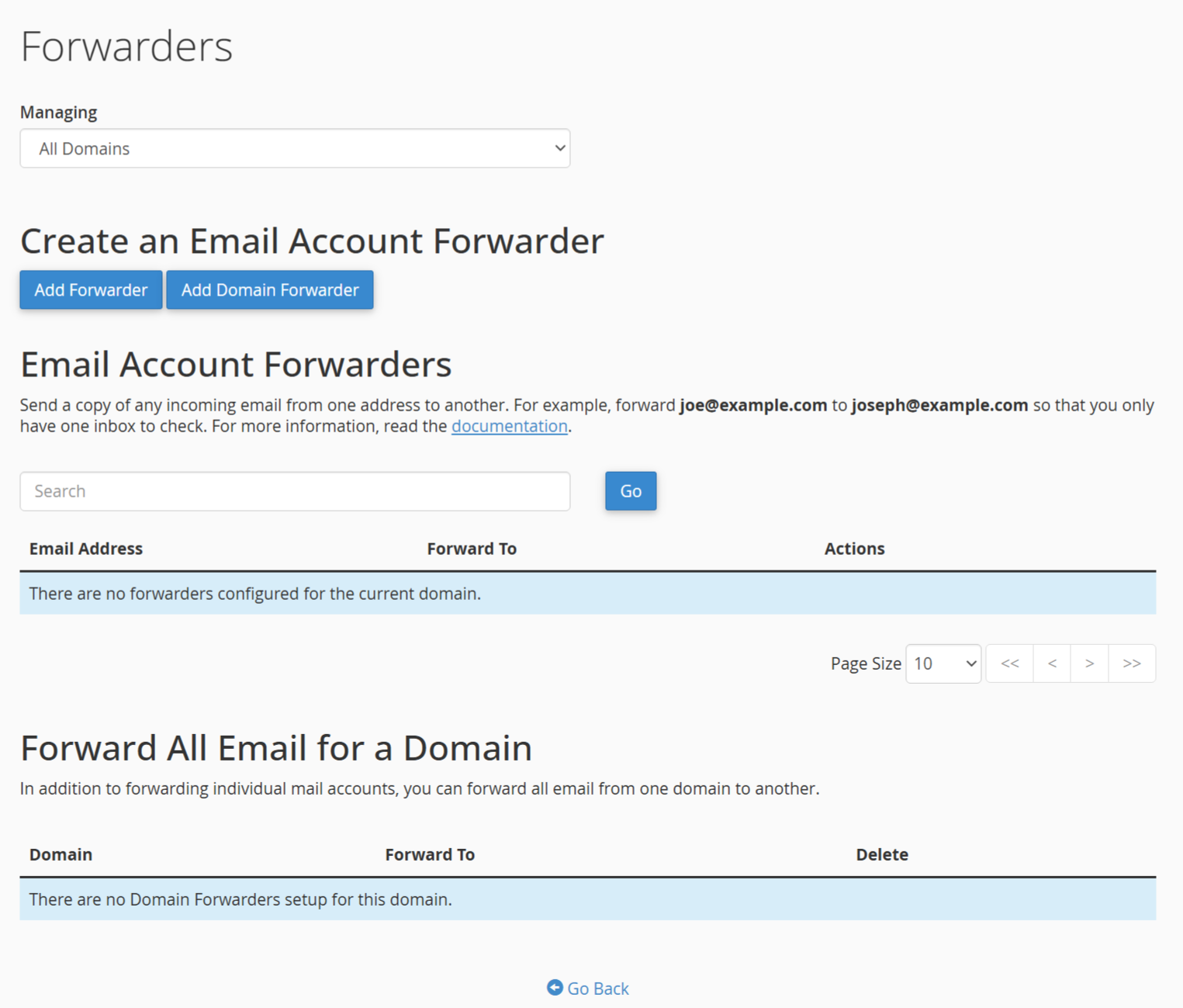 Email Forwarders